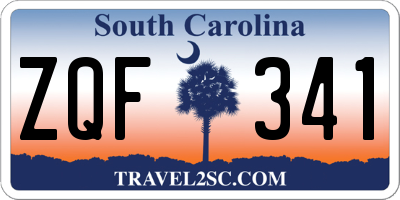 SC license plate ZQF341