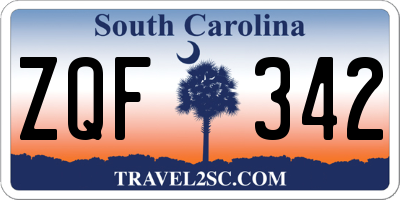 SC license plate ZQF342