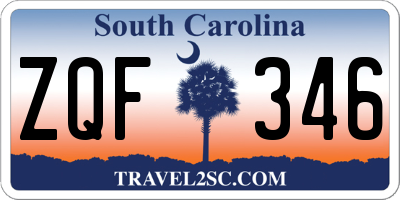SC license plate ZQF346
