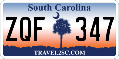 SC license plate ZQF347