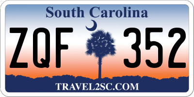 SC license plate ZQF352