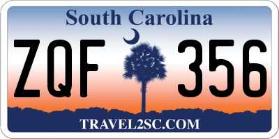 SC license plate ZQF356