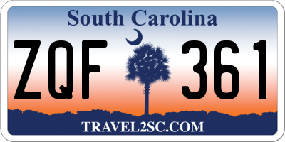 SC license plate ZQF361
