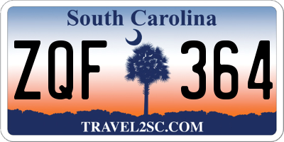 SC license plate ZQF364