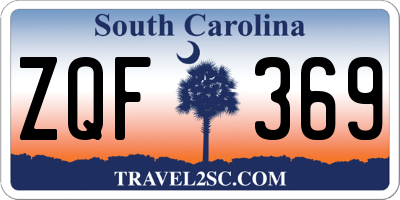 SC license plate ZQF369