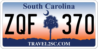 SC license plate ZQF370
