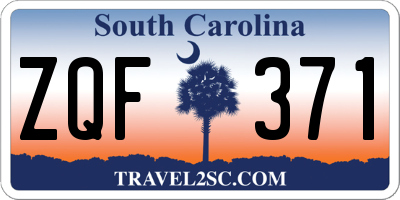 SC license plate ZQF371