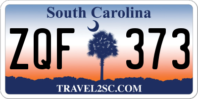SC license plate ZQF373