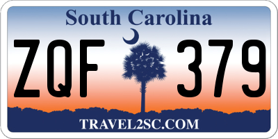 SC license plate ZQF379