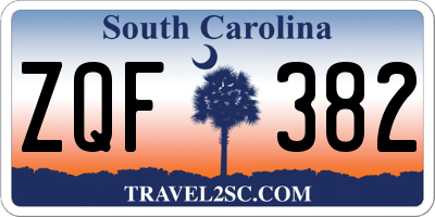 SC license plate ZQF382