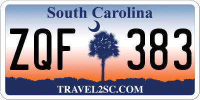 SC license plate ZQF383