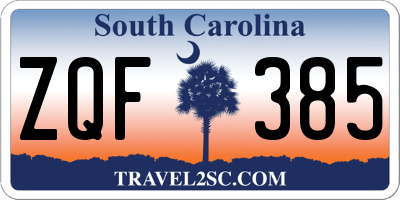 SC license plate ZQF385