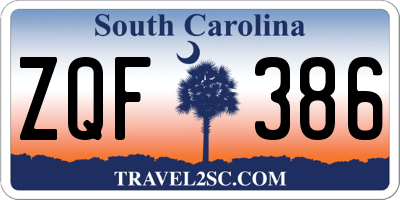 SC license plate ZQF386