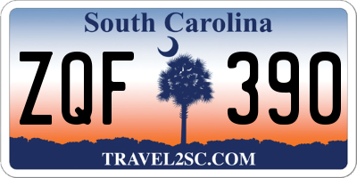 SC license plate ZQF390