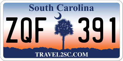 SC license plate ZQF391