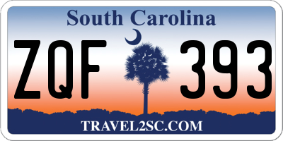 SC license plate ZQF393