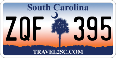 SC license plate ZQF395