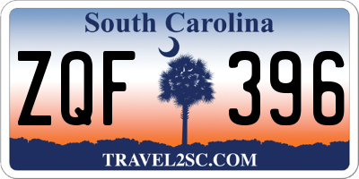 SC license plate ZQF396