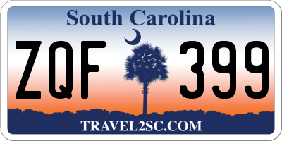 SC license plate ZQF399