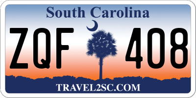 SC license plate ZQF408