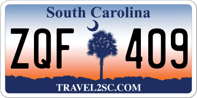 SC license plate ZQF409
