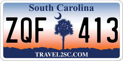 SC license plate ZQF413