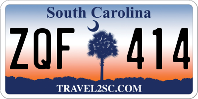 SC license plate ZQF414