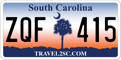 SC license plate ZQF415
