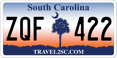 SC license plate ZQF422