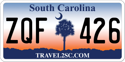 SC license plate ZQF426