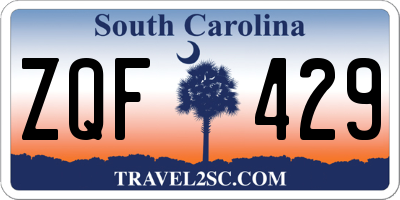 SC license plate ZQF429