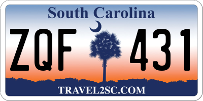 SC license plate ZQF431