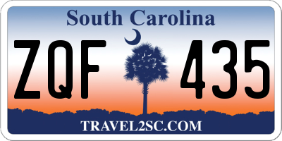 SC license plate ZQF435