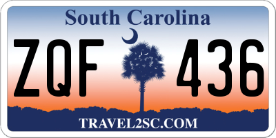 SC license plate ZQF436