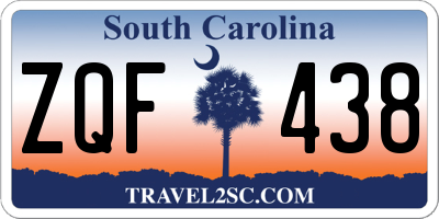 SC license plate ZQF438