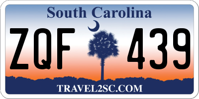 SC license plate ZQF439