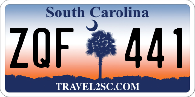 SC license plate ZQF441