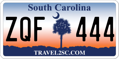 SC license plate ZQF444