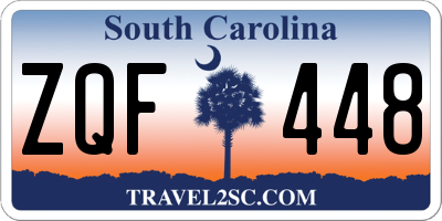 SC license plate ZQF448
