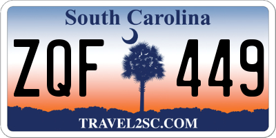 SC license plate ZQF449