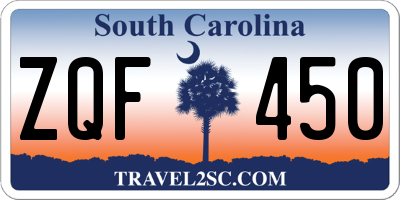 SC license plate ZQF450