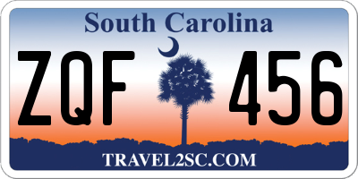 SC license plate ZQF456