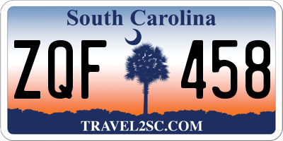 SC license plate ZQF458