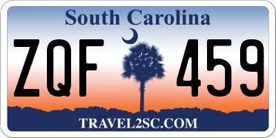SC license plate ZQF459