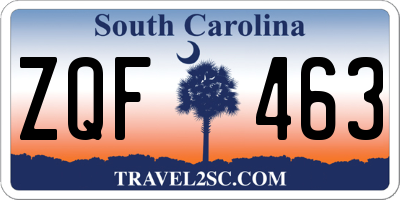 SC license plate ZQF463