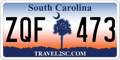 SC license plate ZQF473