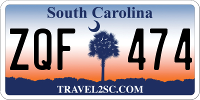 SC license plate ZQF474