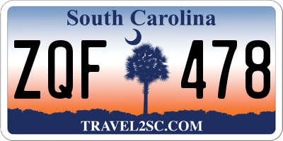 SC license plate ZQF478