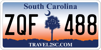 SC license plate ZQF488