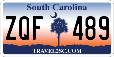 SC license plate ZQF489